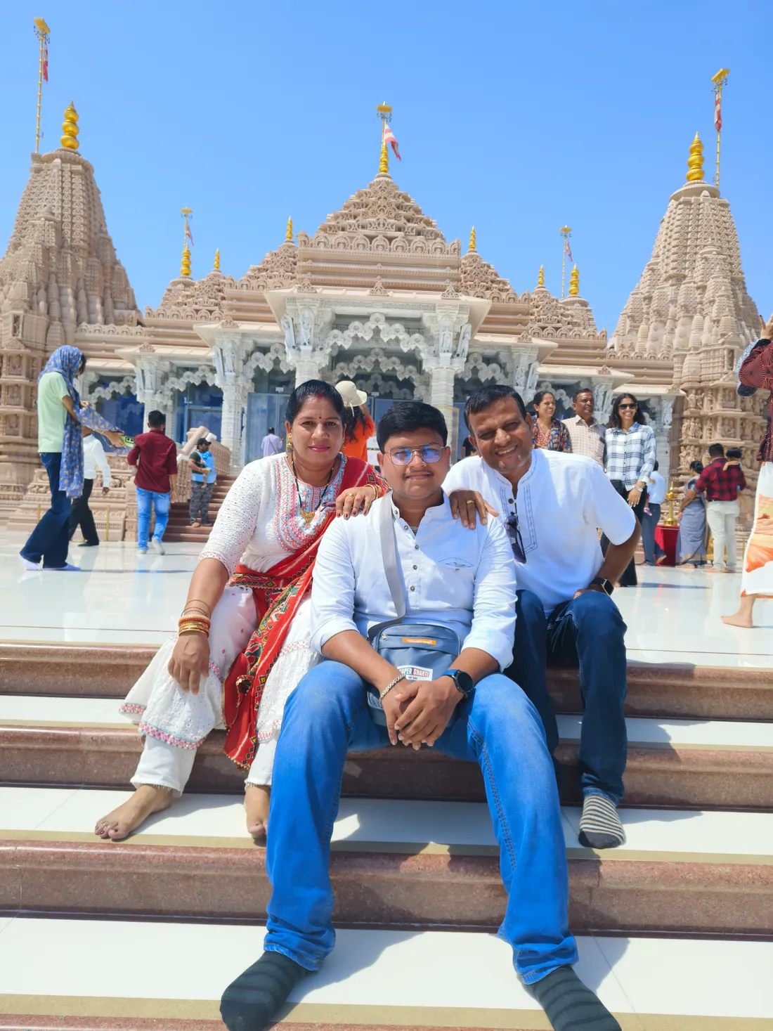 Ayushman and his parents together on a trip